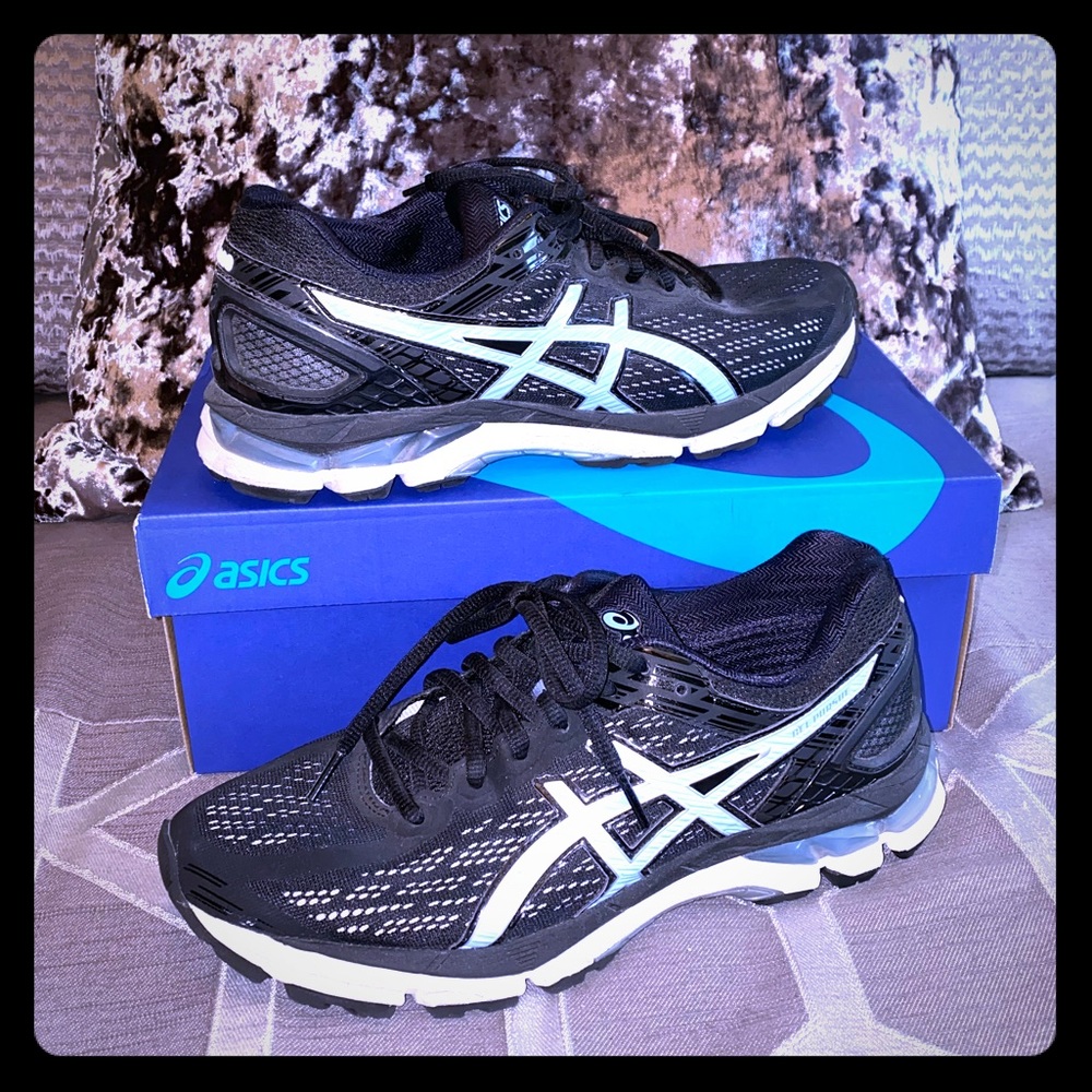Black ASICS shoes
